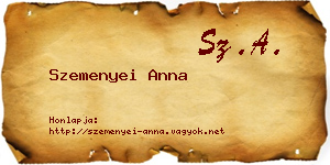 Szemenyei Anna névjegykártya
